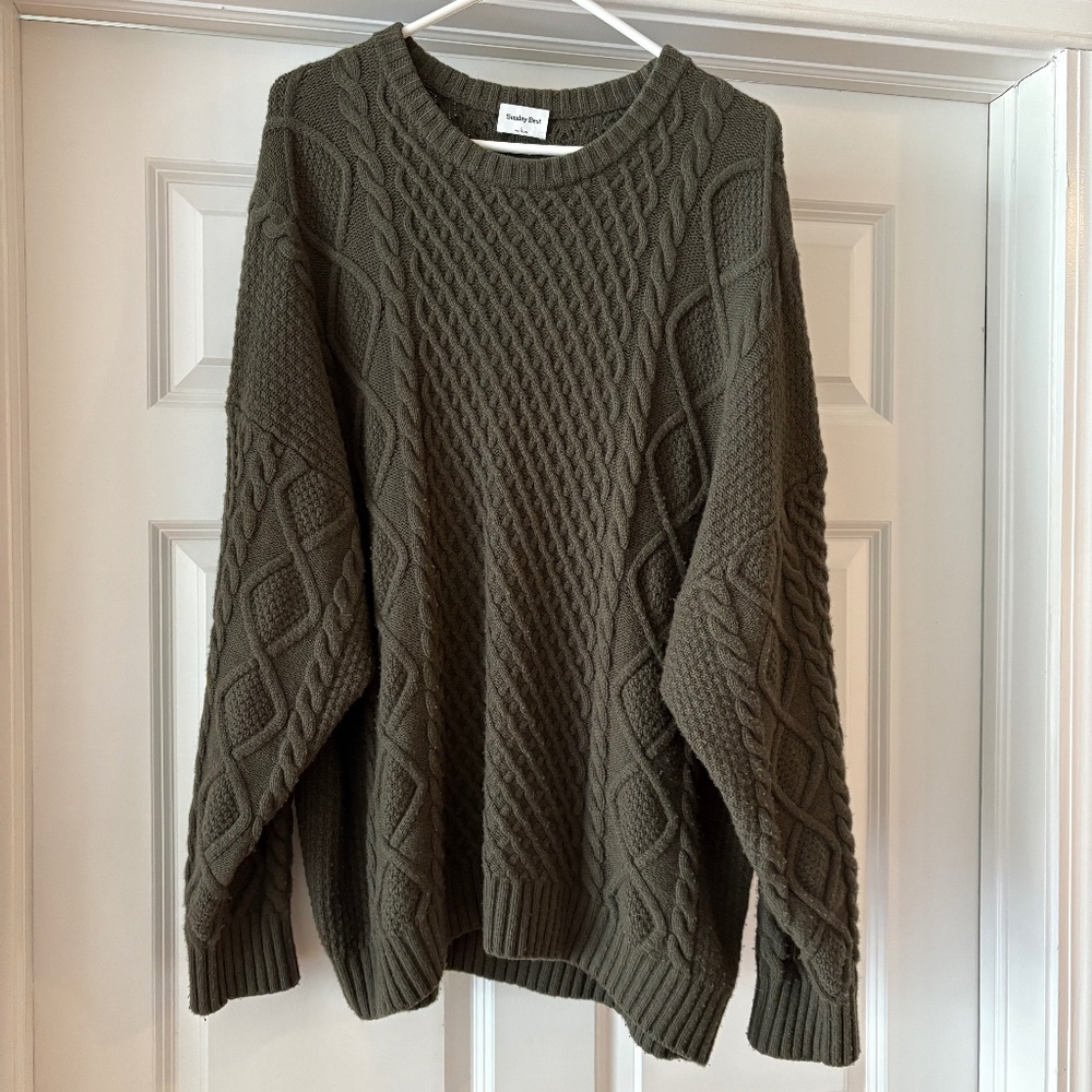 Aritzia Sunday Best Peggy Sweater - Size Large | Dark Olive